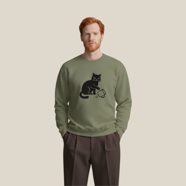 DosGatos sweatshirt break it cat mischief streetwear front view