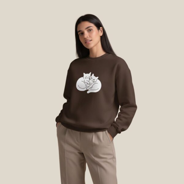 Person wearing DosGatos sweatshirt hug casual comfort streetwear