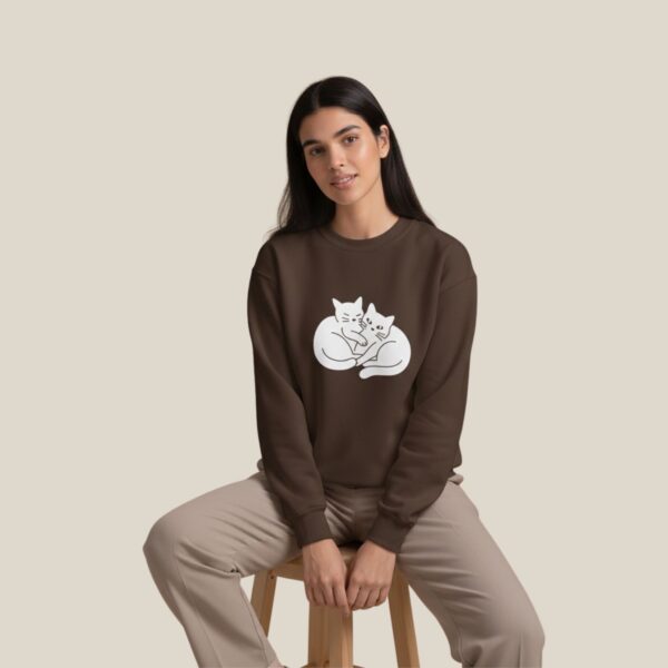 DosGatos sweatshirt hug cotton blend cat comfort hoodie front view